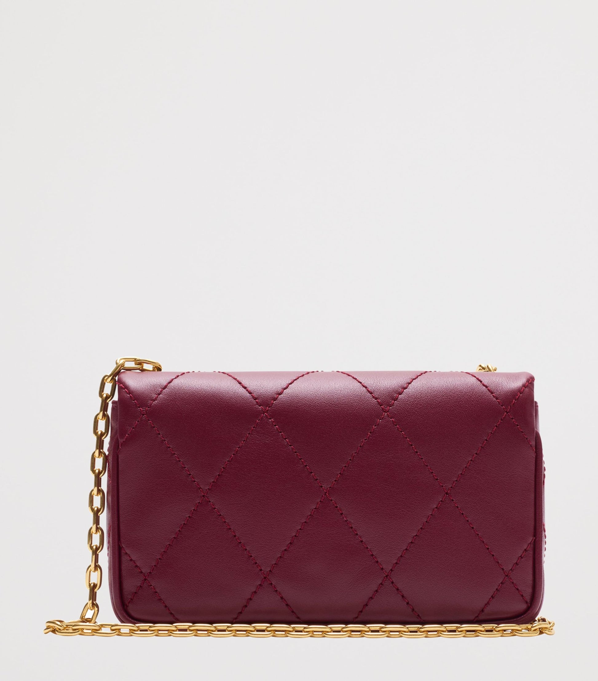 Burberry Red Leather Quilted Clutch Bag