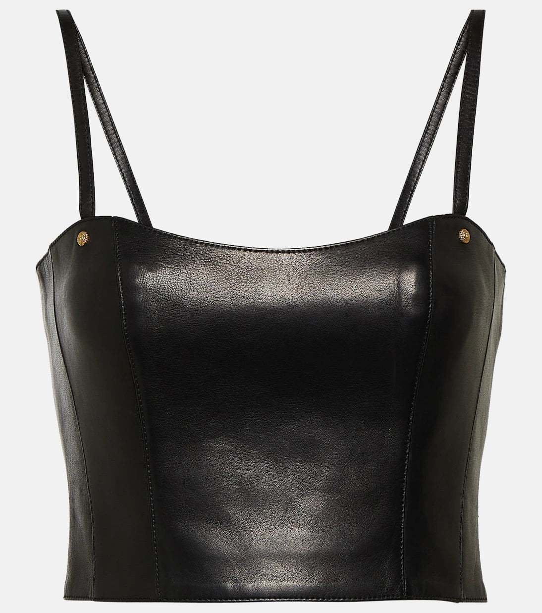 Balmain - Deri kısa üst