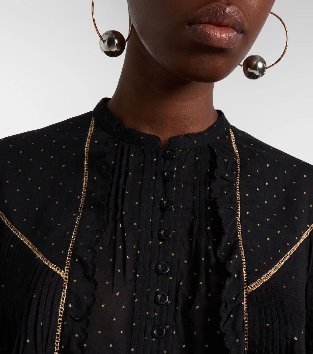 Marant Etoile - Veenia embellished cropped cotton top