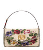Valentino Garavani Multi Linen Beaded Vain Soft Clutch Bag