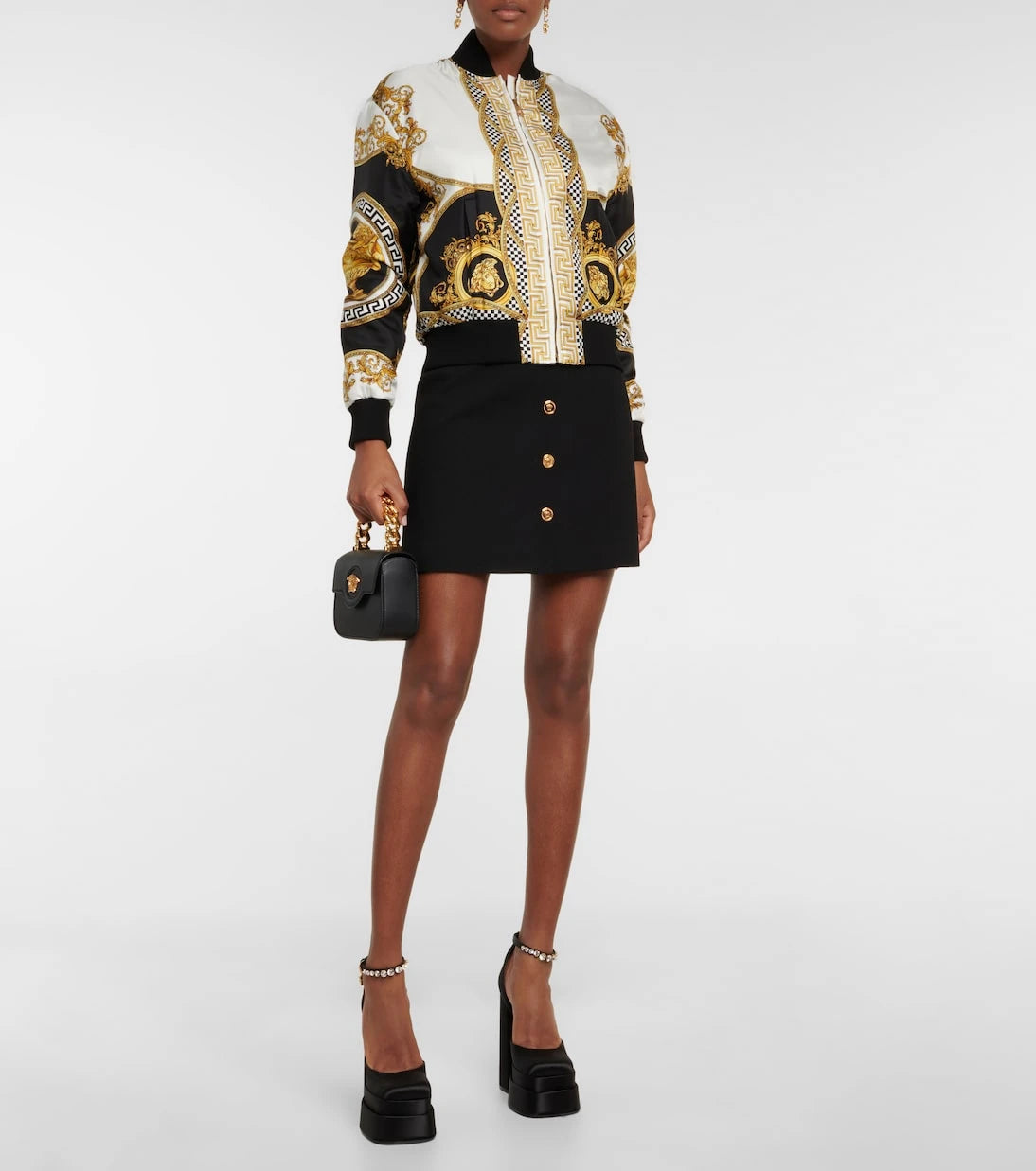 Versace - Medusa Aevitas saten platform topuklu ayakkabı