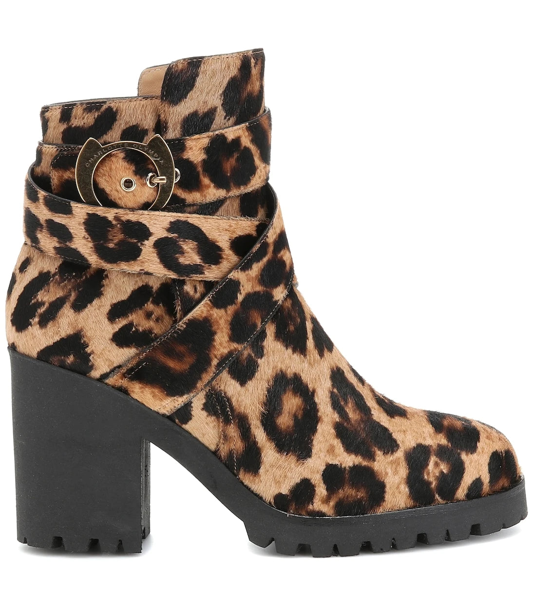 Charlotte Olympia - Leopard-print calf hair ankle boots