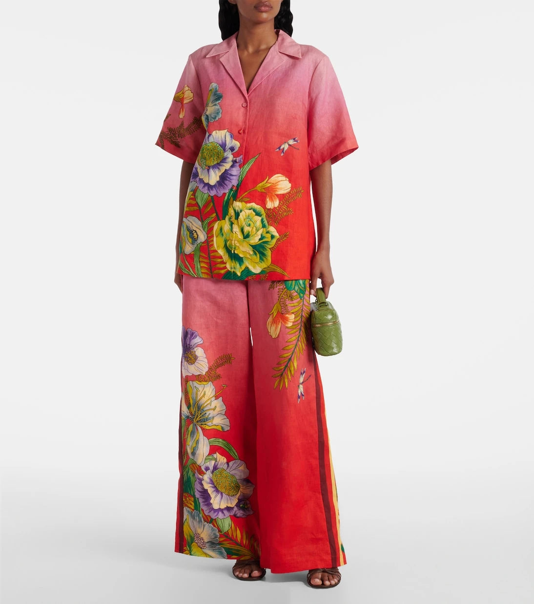 Alémais - Inez ombré linen wide-leg pants