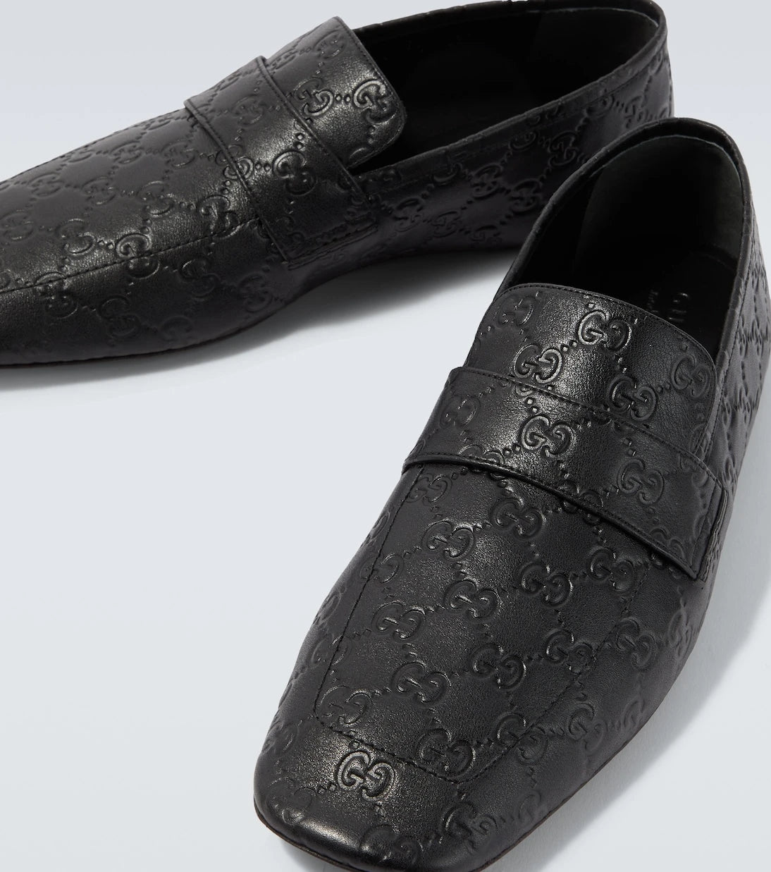 Gucci - GG embossed leather loafers