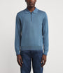 Wool-Blend Zip-Up Polo Shirt