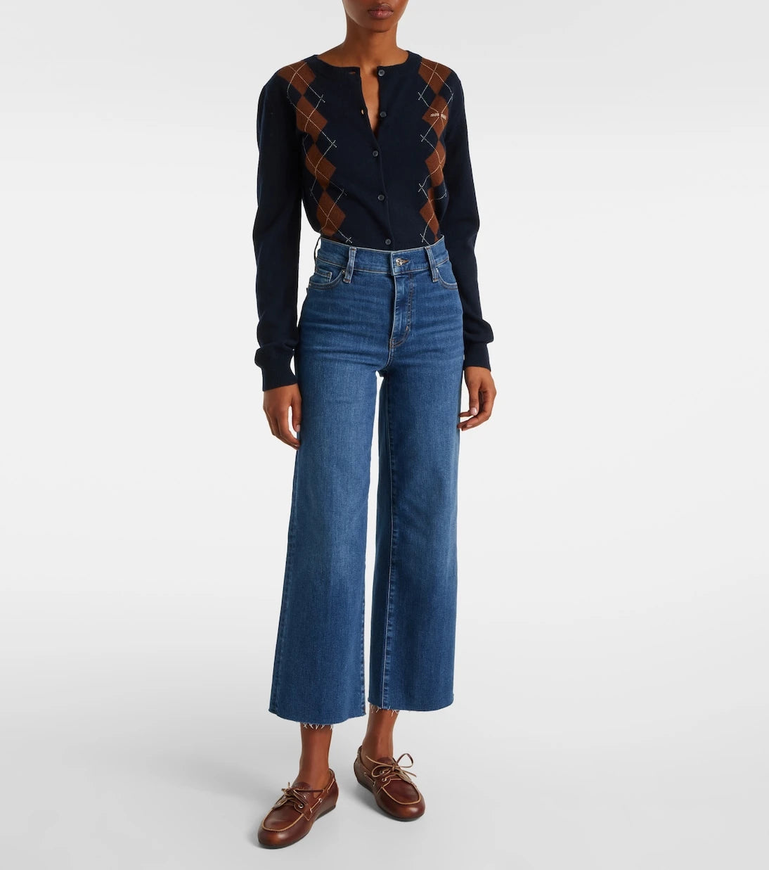 Frame - Le Slim Palazzo Crop wide-leg jeans