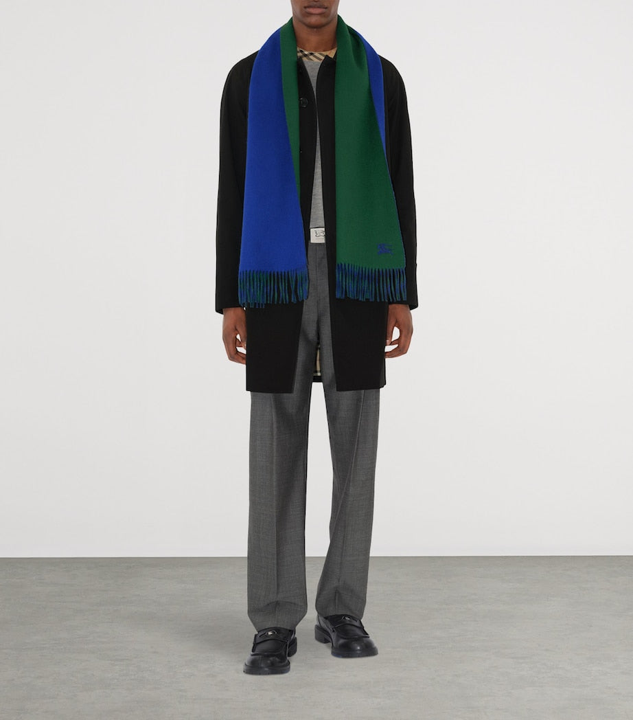 Green Cashmere Reversible EKD Scarf