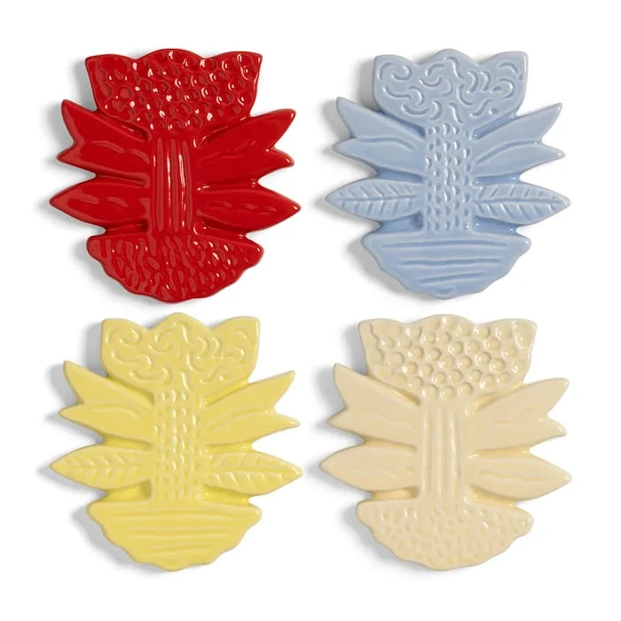 &k Amsterdam 9,5 x 9,5 cm taş çanak bardak altlığı seti