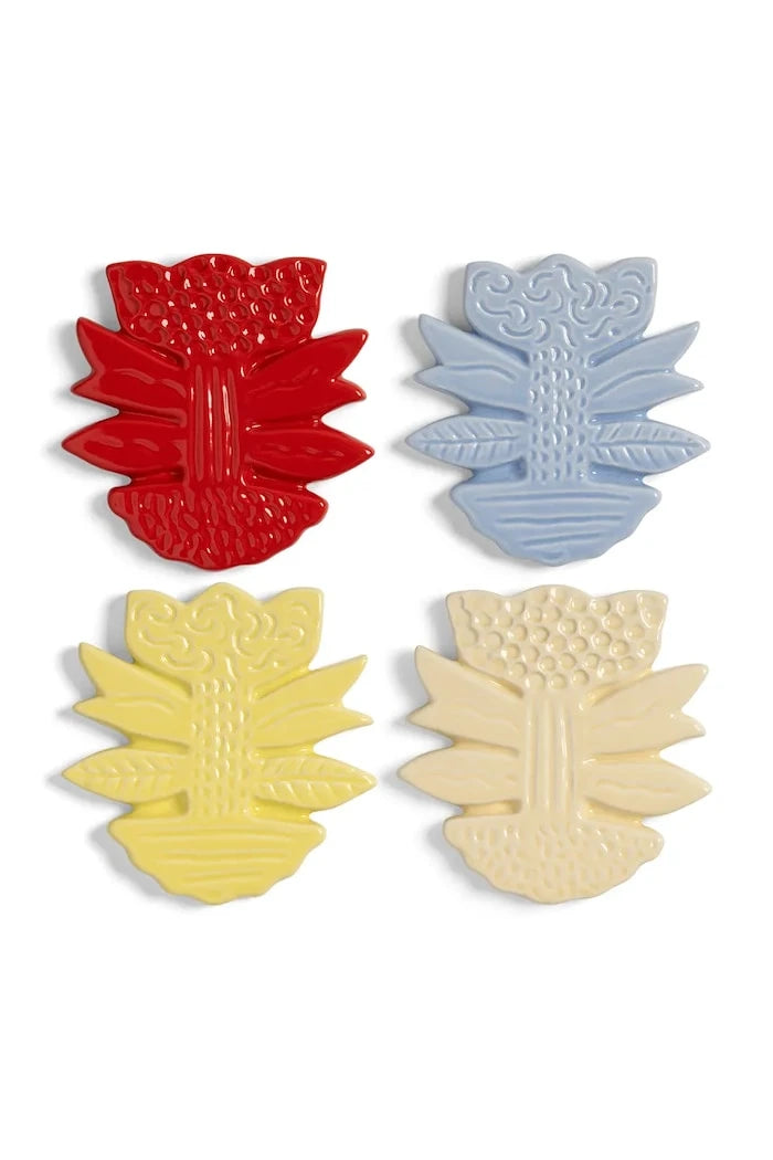 &k Amsterdam 9,5 x 9,5 cm taş çanak bardak altlığı seti