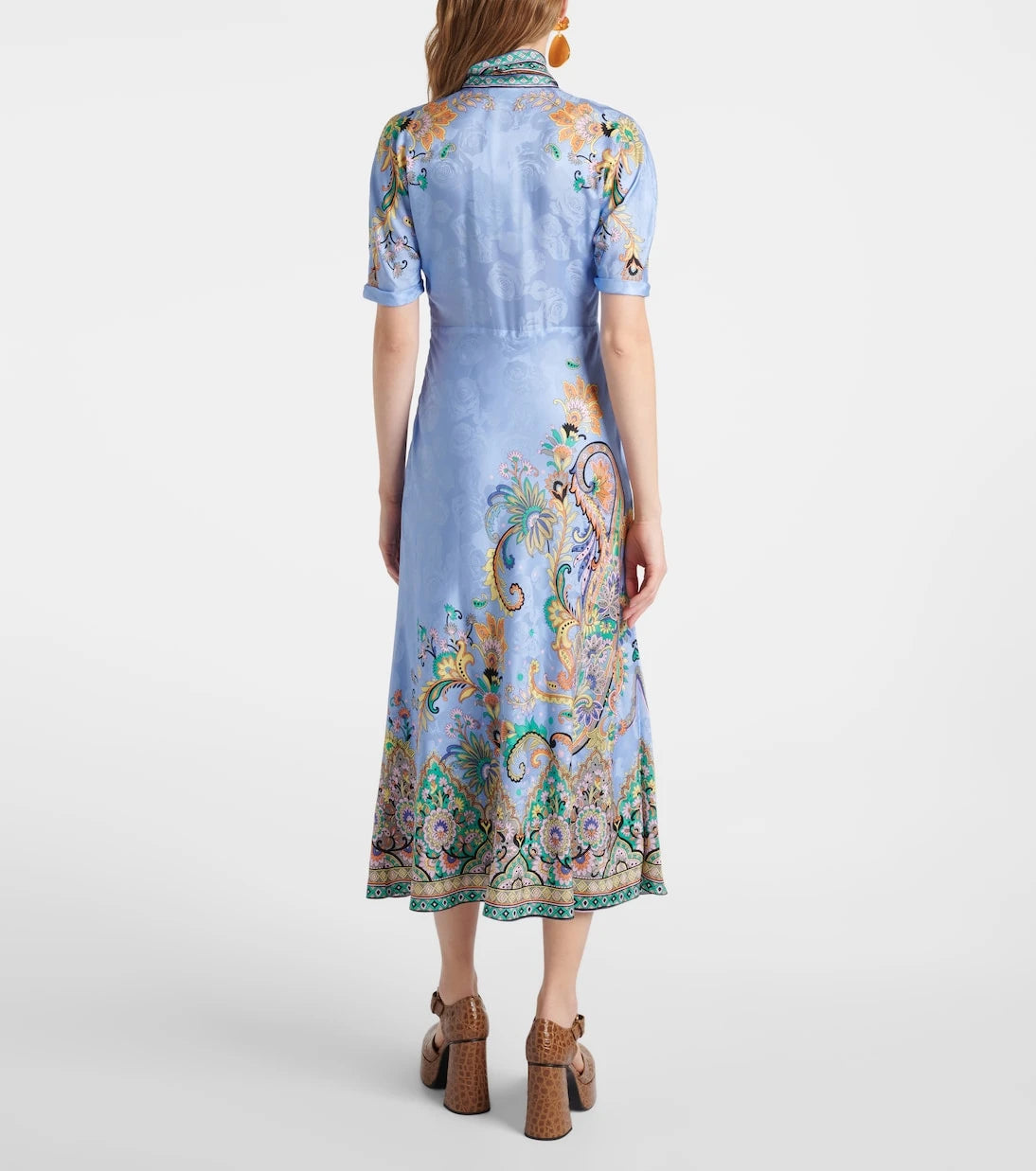 Etro - Paisley satin midi dress