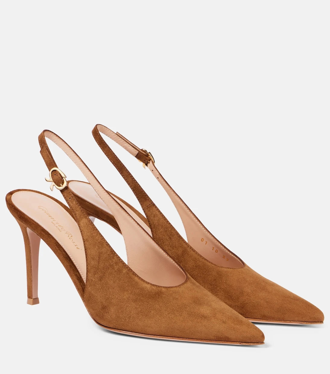 Gianvito Rossi - Robbie suede slingback pumps