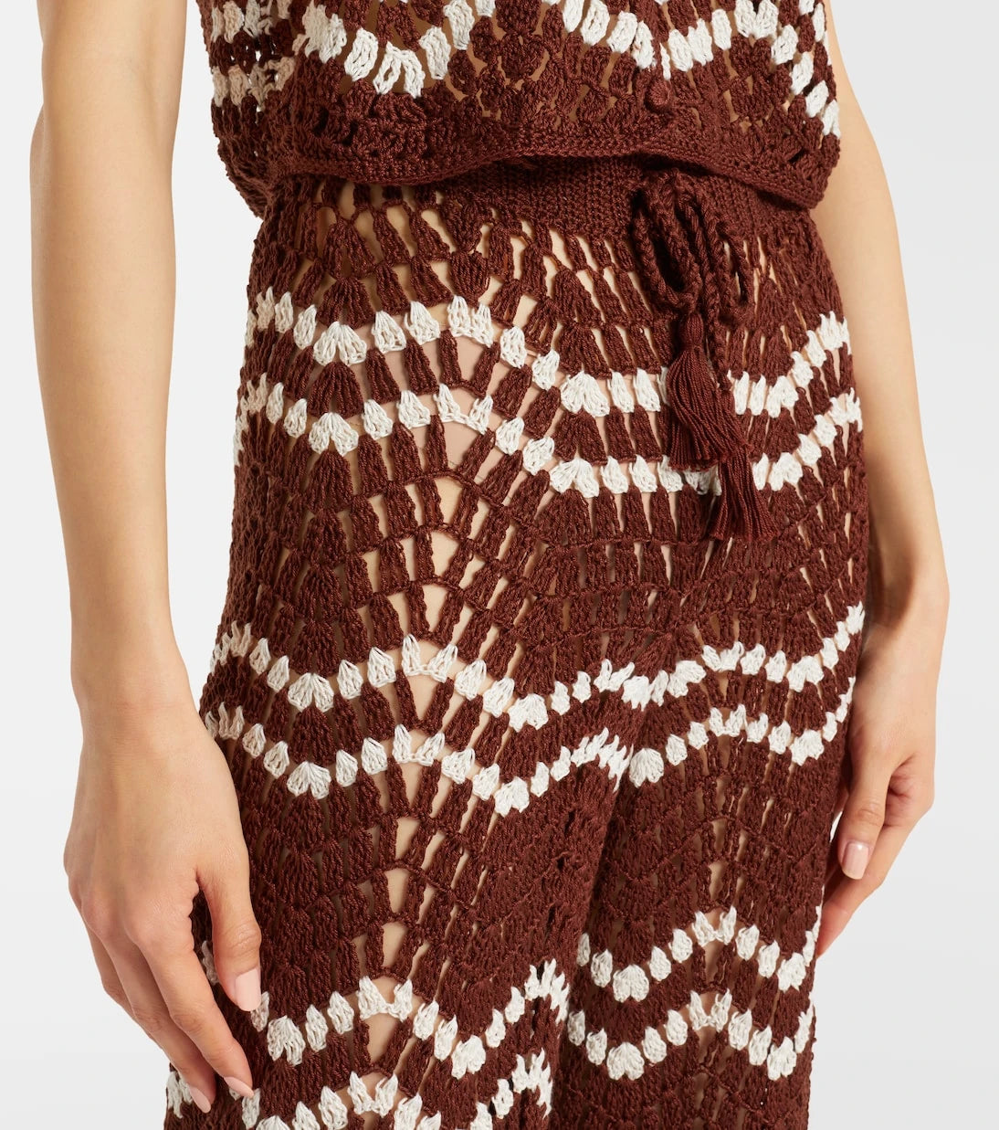 Anna Kosturova - Crochet cotton straight pants