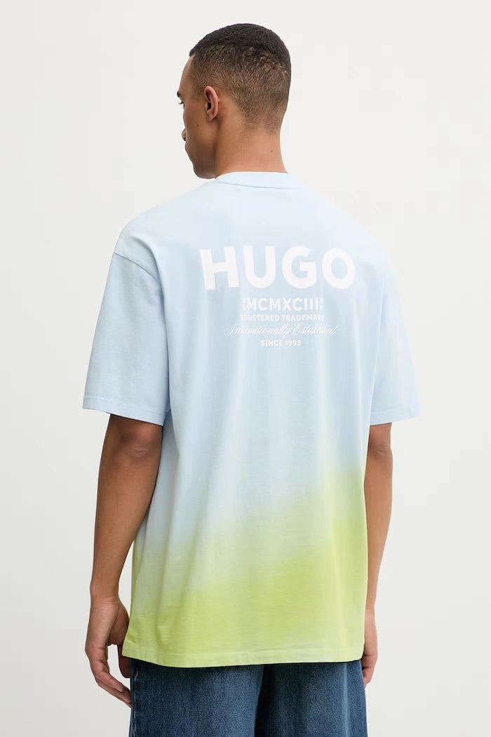 HUGO Blue erkek pamuklu tişört Nalono_F
