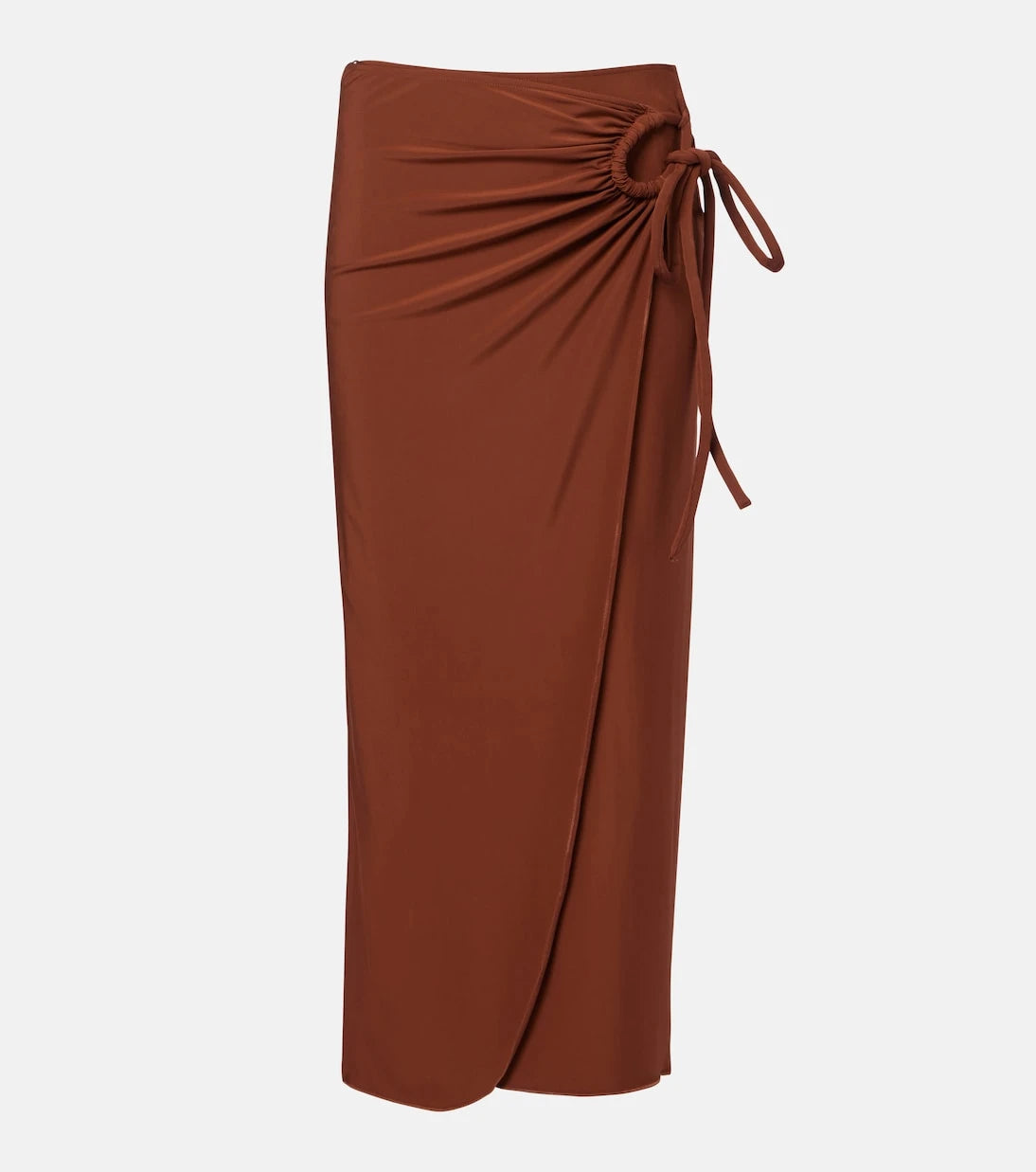 Max Mara - Afoso gathered jersey wrap skirt