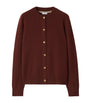 Burgundy Cashmere EKD-Embroidered Cardigan