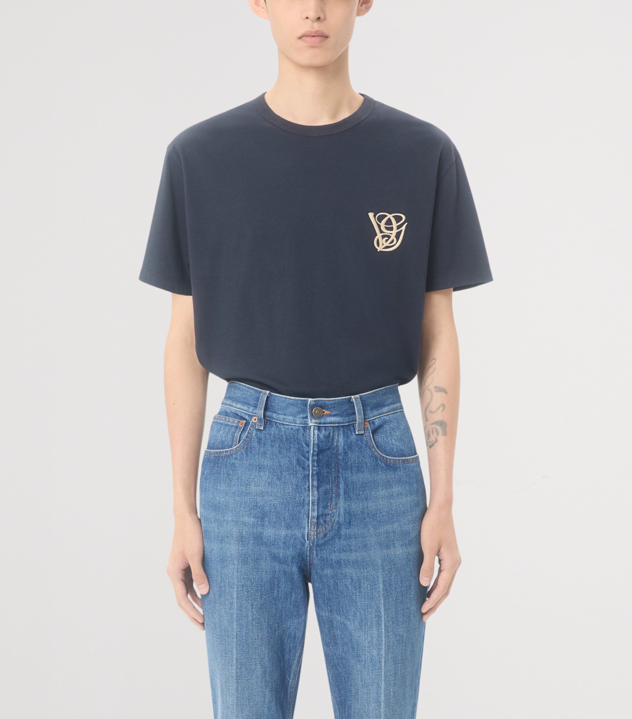 Valentino Garavani Cotton VG Embroidery T-Shirt