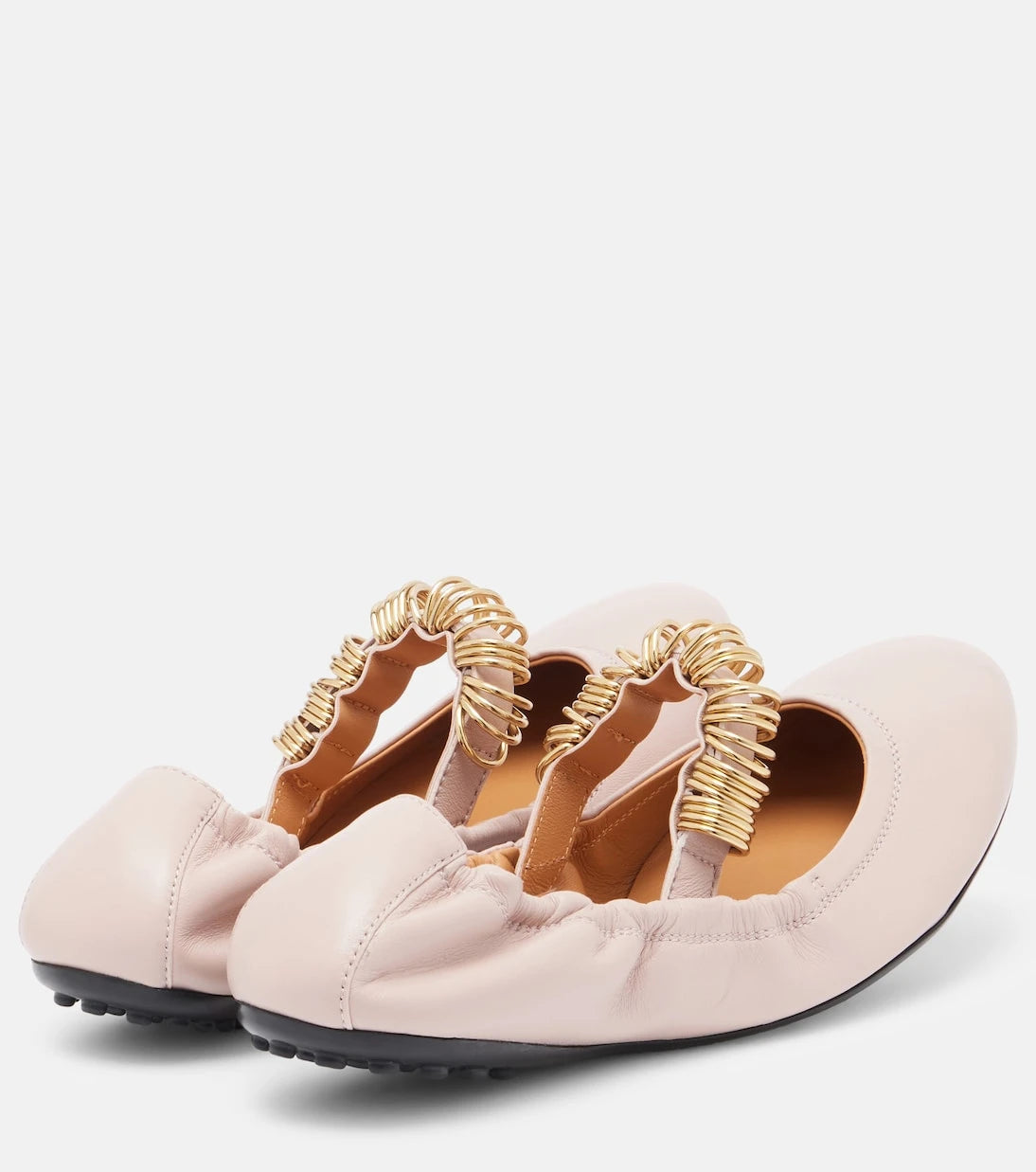 Tod's - Embellished leather ballet flats
