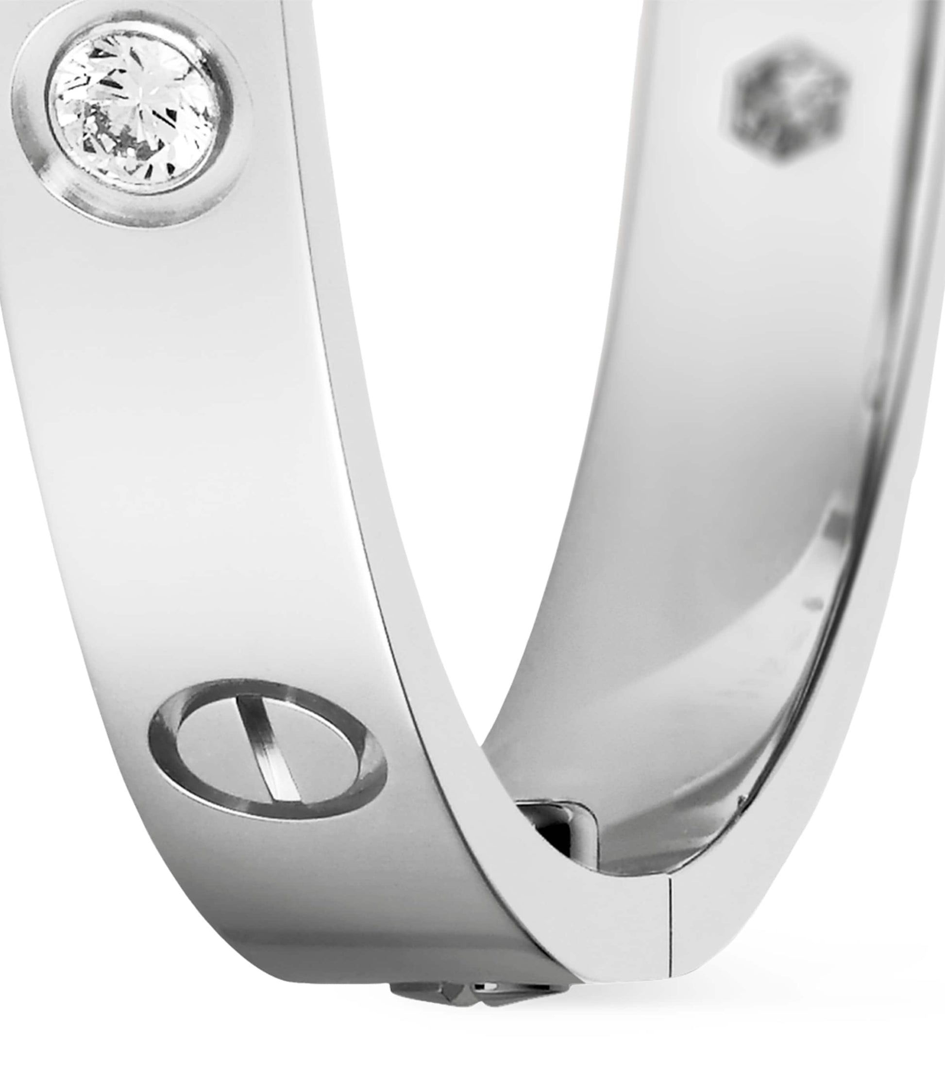 LOVE Classic White Gold 4-Diamond Bracelet