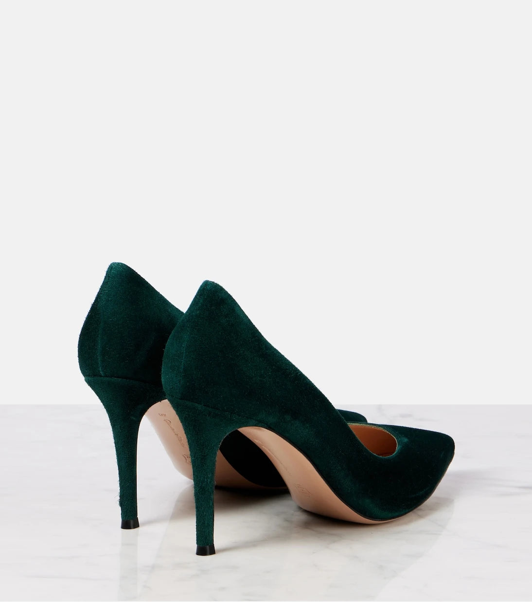 Gianvito Rossi - حذاء Gianvito 85 بكعب عالٍ من الشمواه