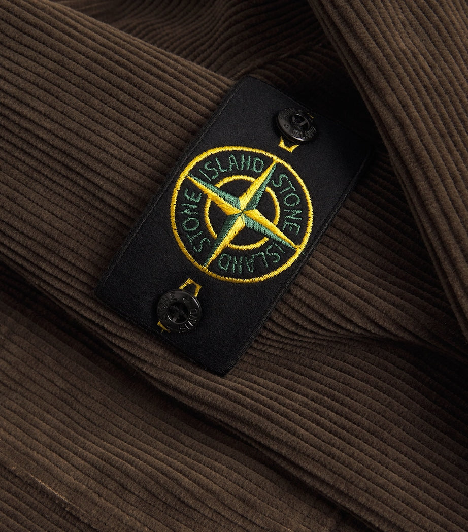 Green Organic Cotton Corduroy Overshirt