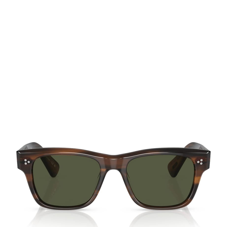 Oliver Peoples Brown Acetate Birell Sun Sunglasses