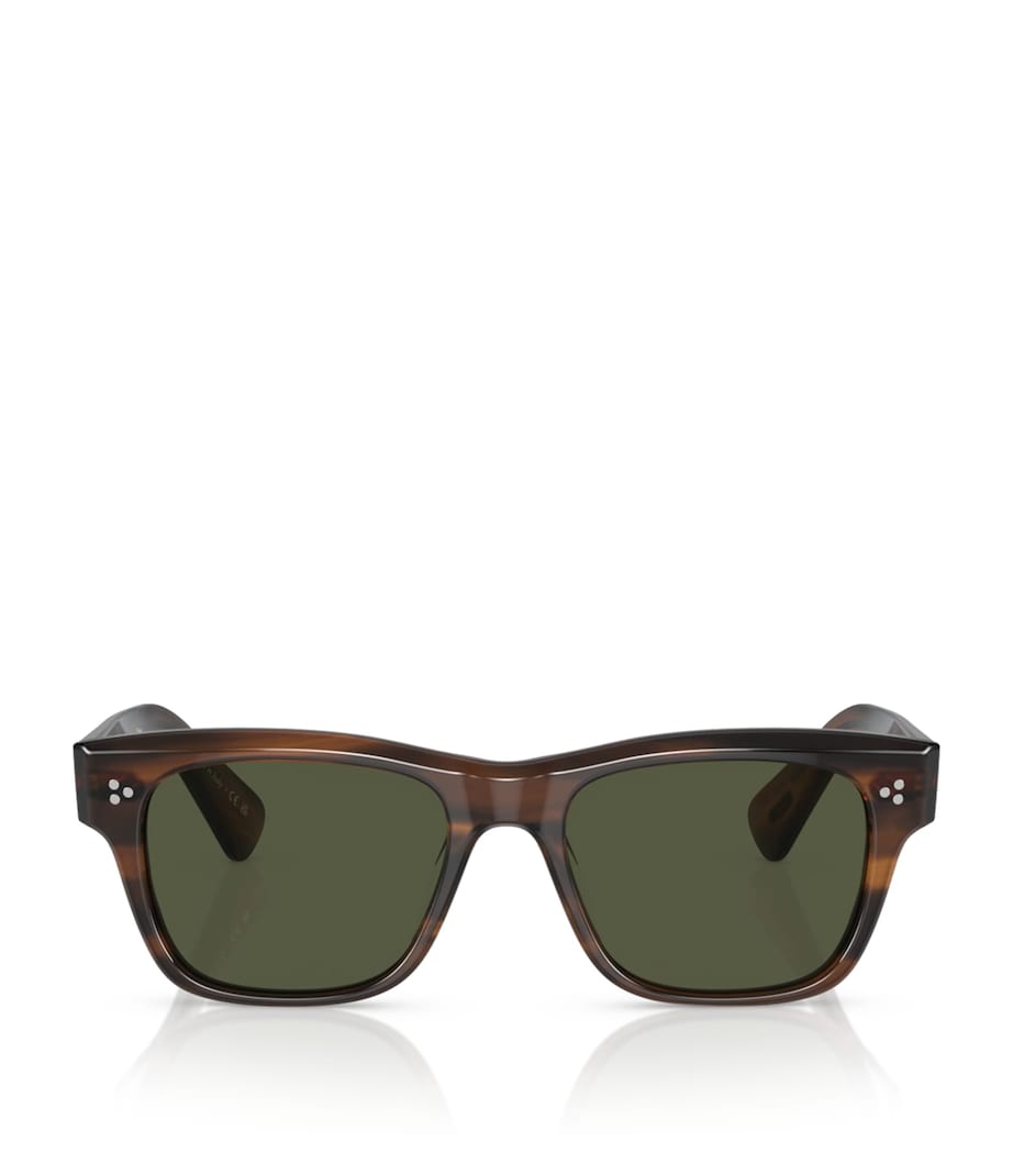Oliver Peoples Brown Acetate Birell Sun Sunglasses