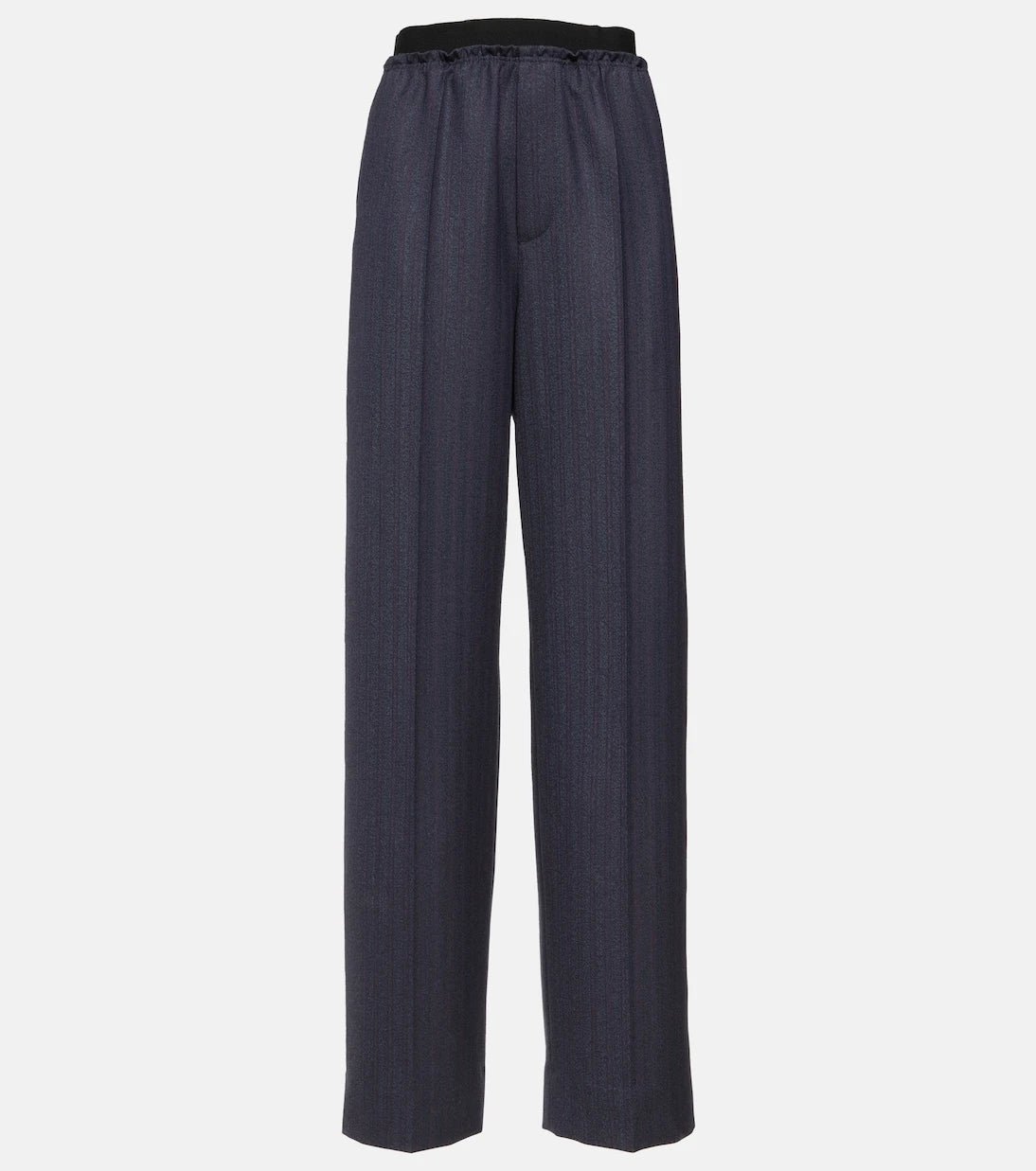 Bottega Veneta - Striped high-rise wool straight pants