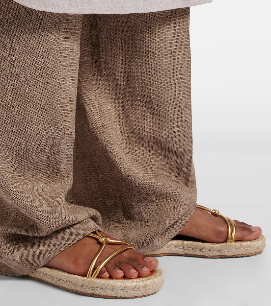 Gianvito Rossi - Bali metallic leather espadrille sandals