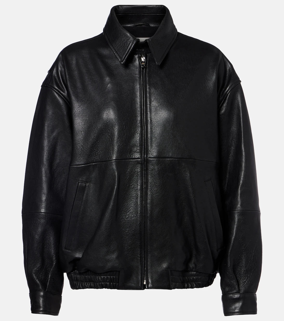Nour Hammour - Doran oversized leather blouson jacket