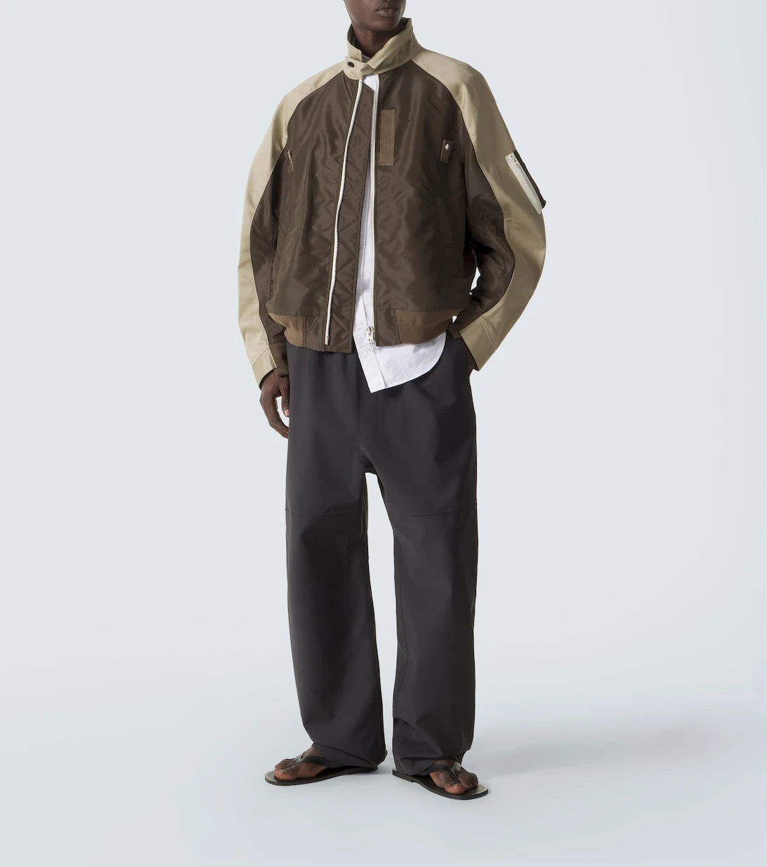 Sacai - Cotton chino and twill blouson jacket