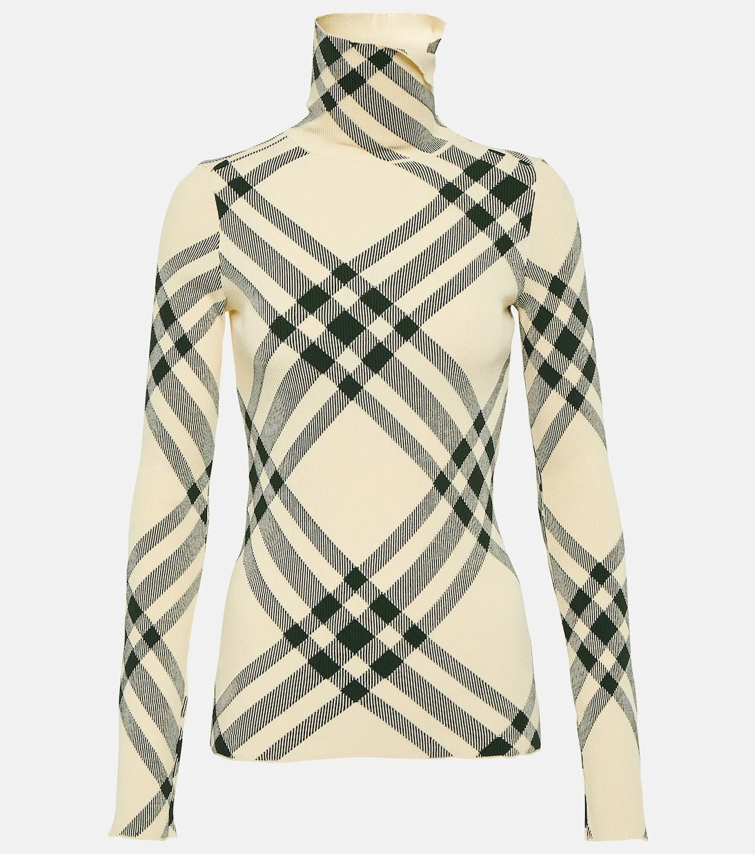 Burberry - Burberry Check turtleneck sweater