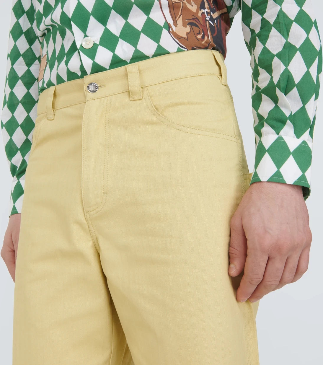Bode - Brook cotton canvas wide-leg pants