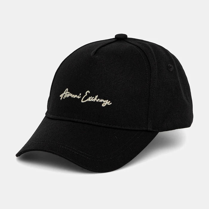 Памучна шапка с козирка Armani Exchange