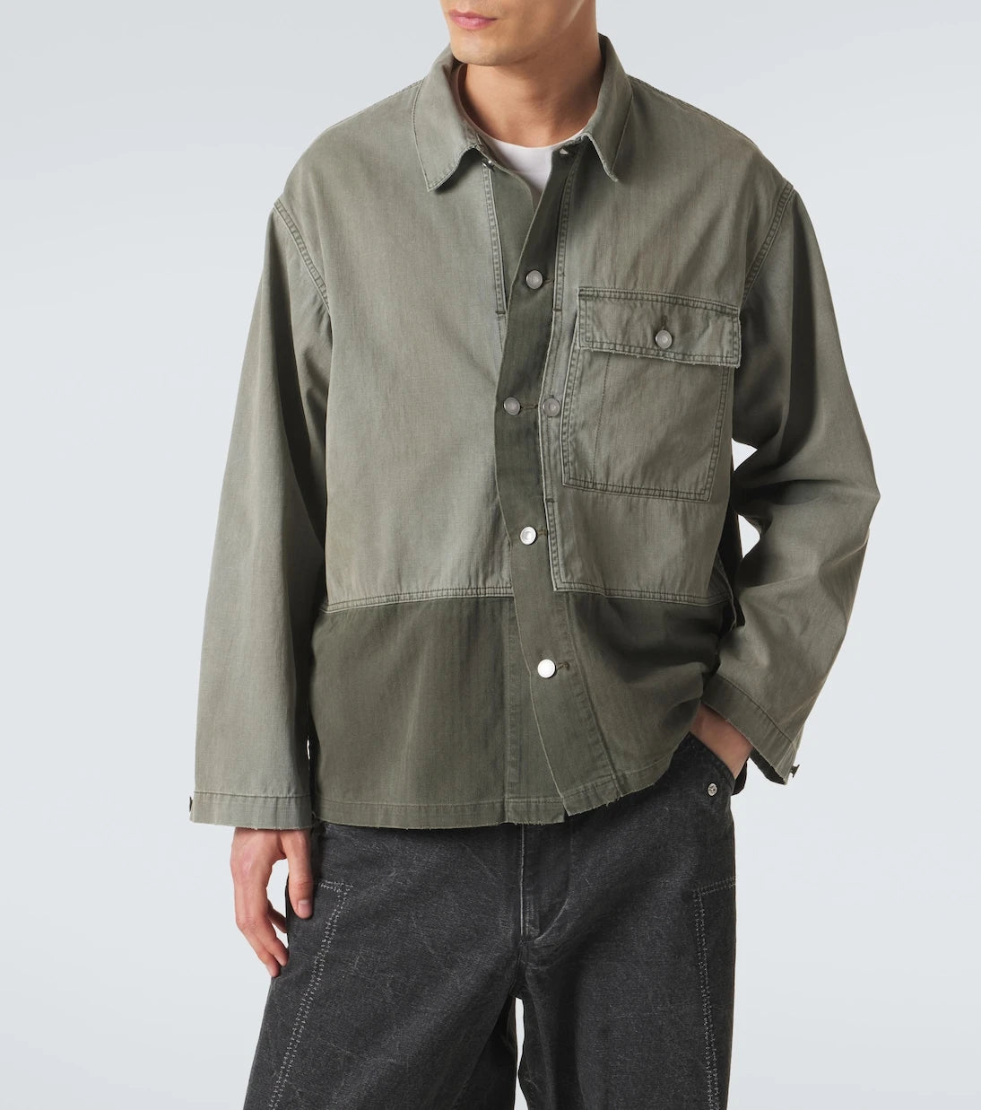 A.Presse - Paneled cotton jacket