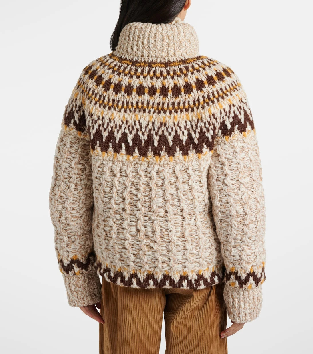 Moncler Grenoble - Girose jacquard wool-blend down cardigan