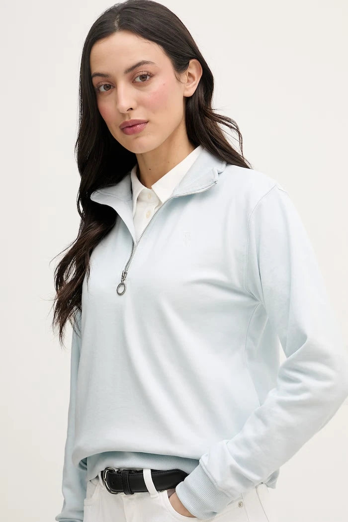 U.S. Polo Assn. суичър дамски с памук DHM LB Quarter Zip