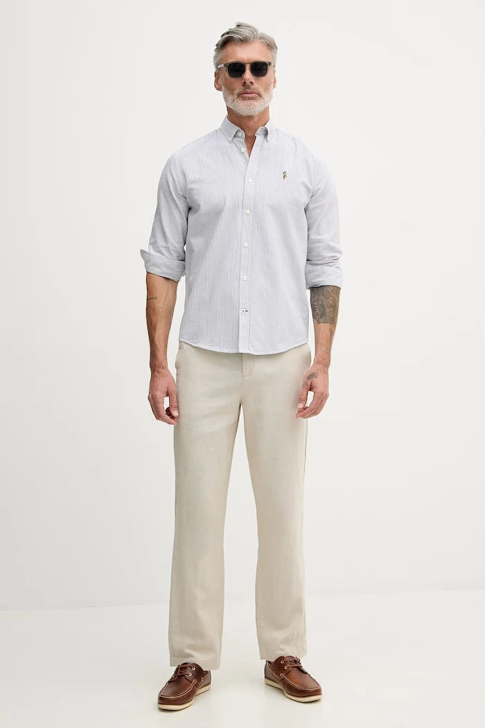 U.S. Polo Assn. риза мъжка от памук Oxford Stripe