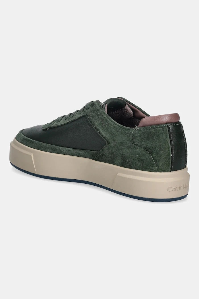 Кожени маратонки Calvin Klein BASKET CUPSOLE LACEUP LTH-NU