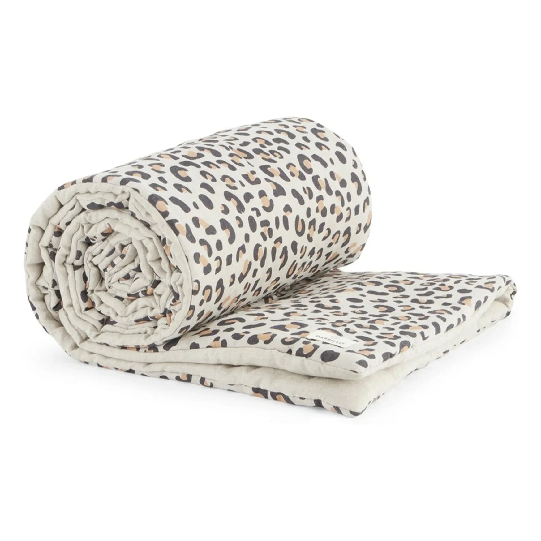 Gabrielle Paris - Washed linen quilt | Leopard