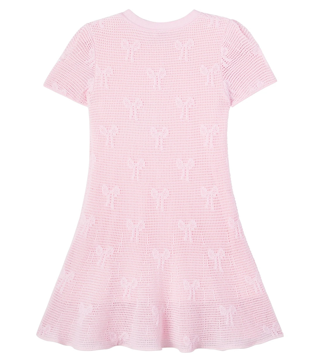 Self-Portrait Kids - Bow crochet cotton-blend dress