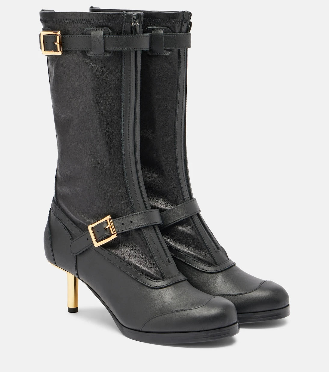Sacai - Aviator leather boots