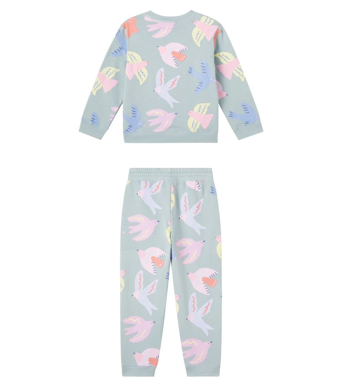 Stella McCartney Kids - طقم سويتشيرت وبنطال رياضي بطبعة