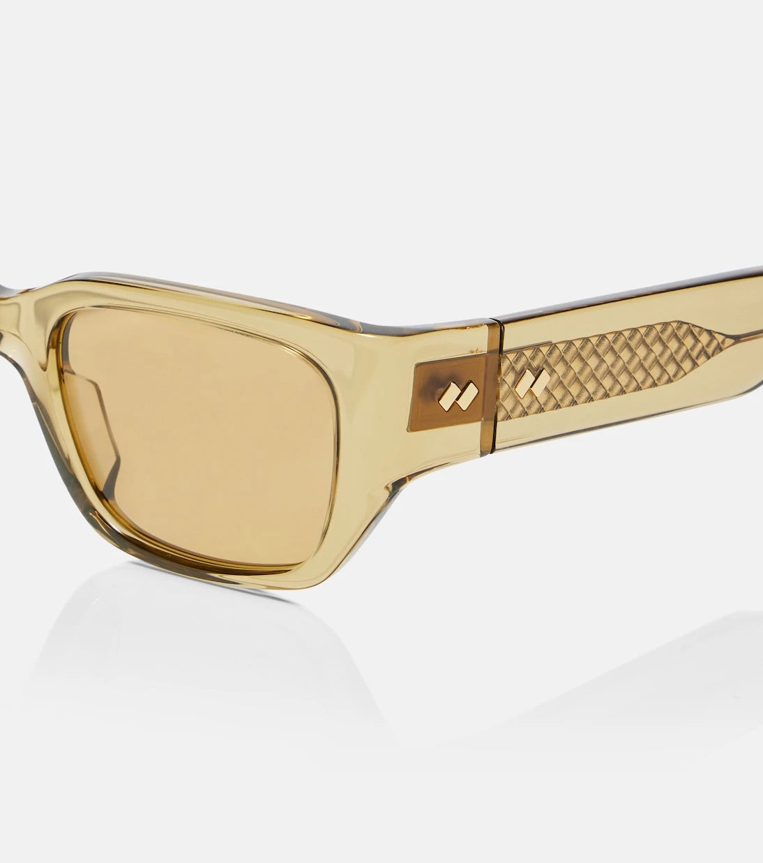 Bottega Veneta - Intrecciato rectangular sunglasses