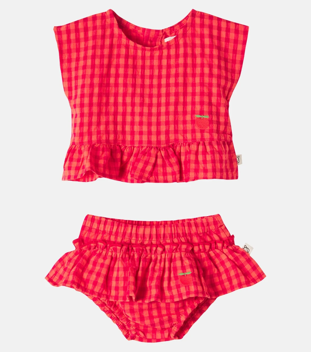 Cozmo - Baby Lua top and Coral bloomers set