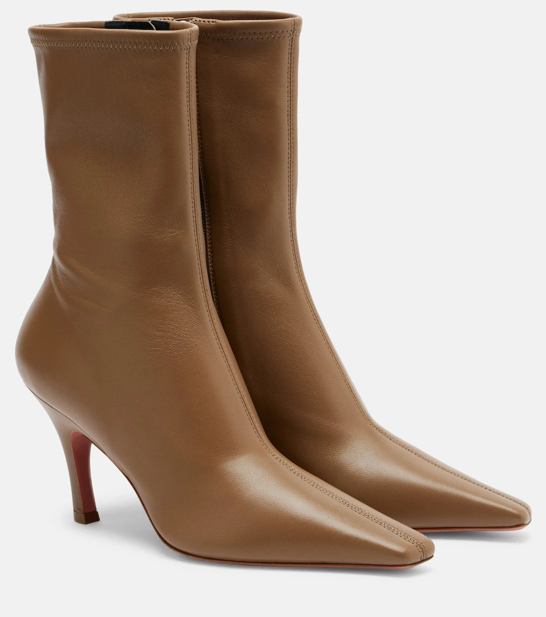 Amina Muaddi - Jamie leather ankle boots