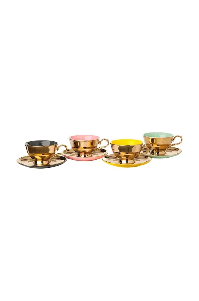 POLSPOTTEN Tea set Legacy 220 ml Çay Fincanı ve Tabak Seti (4 Parça)