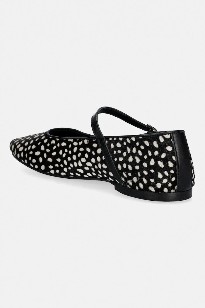 Tommy Hilfiger TH BUCKLE CALF HAIR BALLERINAS Deri Babetler