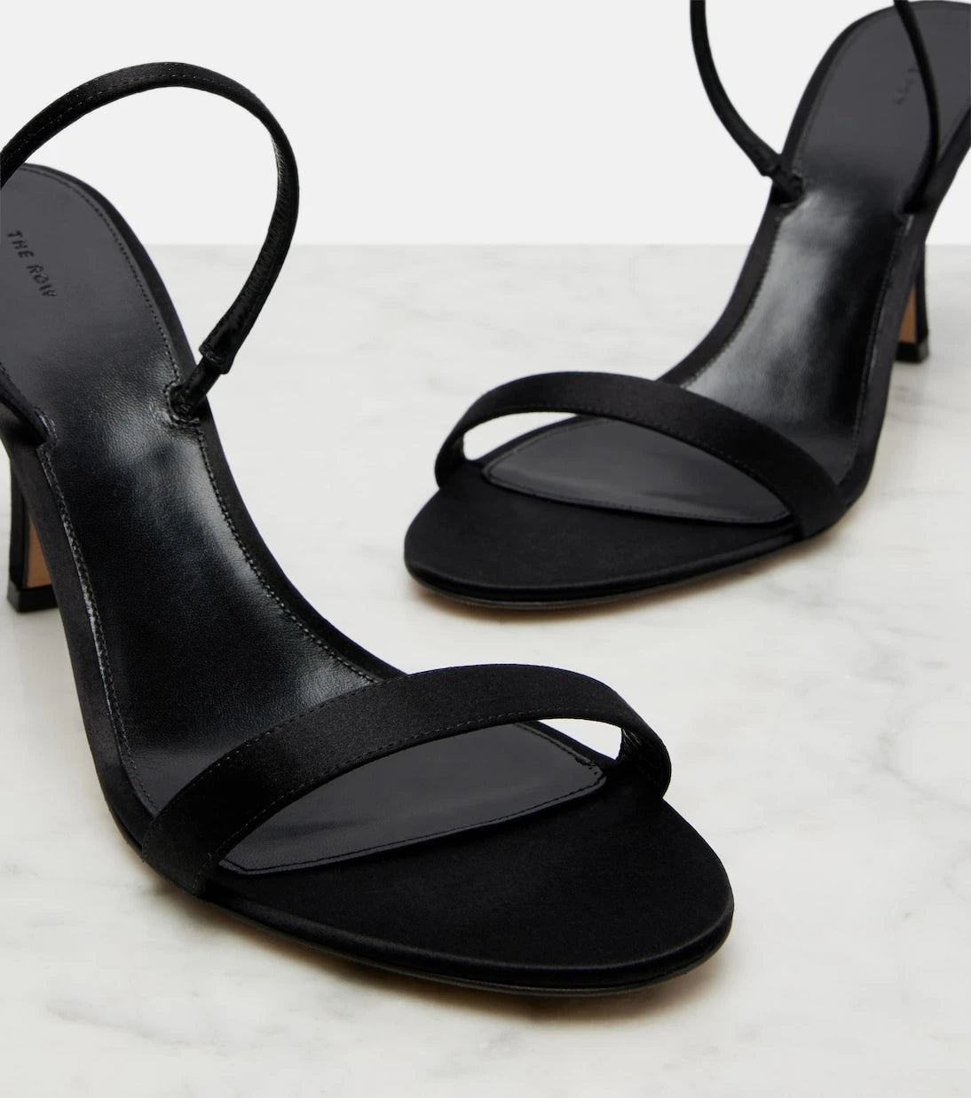 The Row - Ella satin slingback sandals