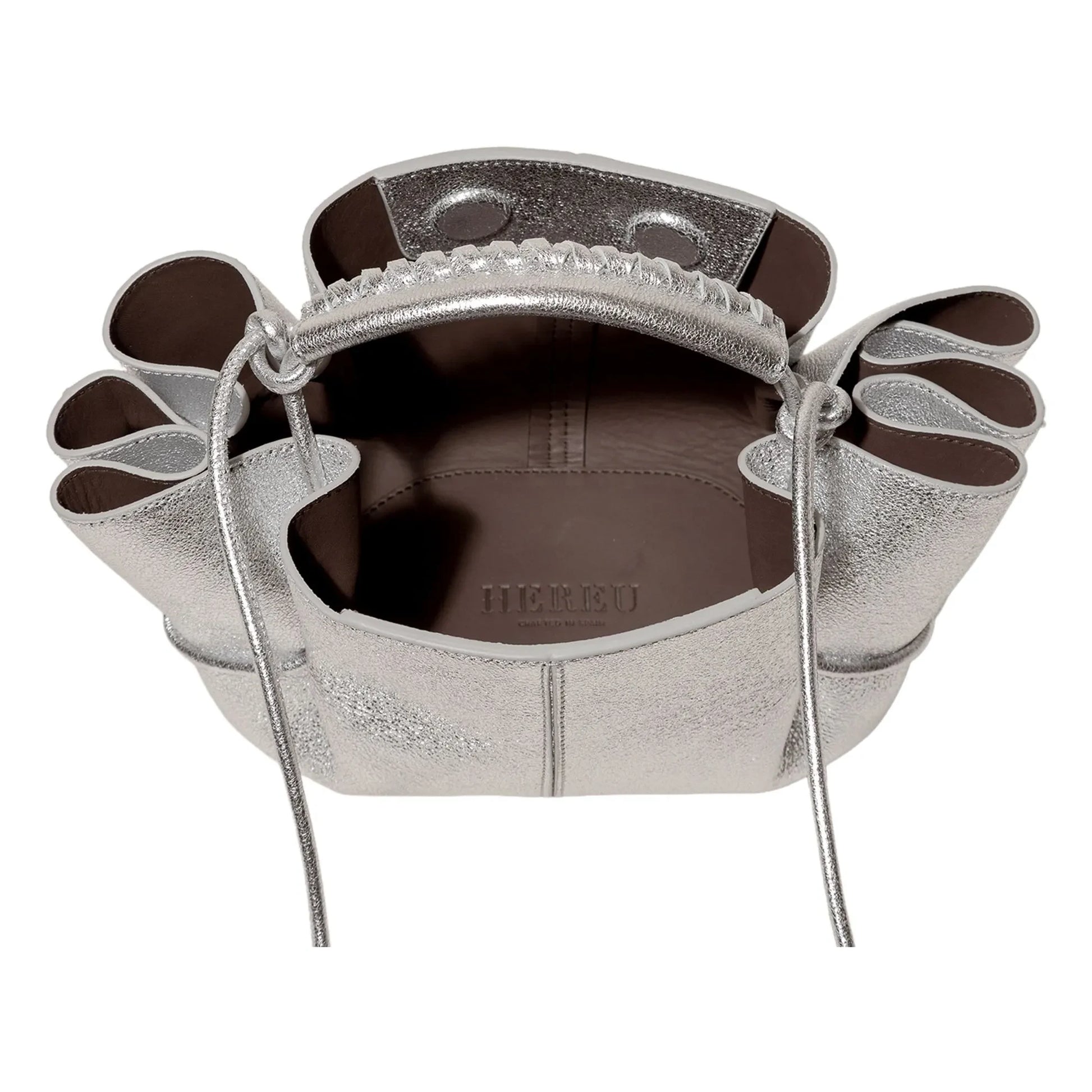 Hereu - Arta Mini Metallic bag | Silver