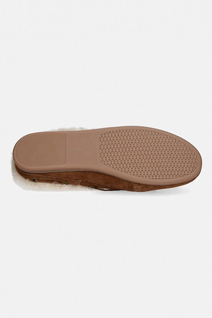 Велурени чехли Nokwol Coco Fur Tan Suede